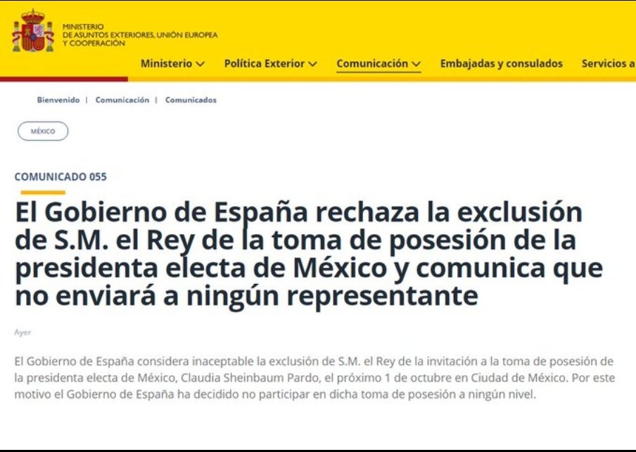 cesargutipri's tweet image. Algunos países como Francia, Portugal y Reino Unido han ofrecido disculpas públicas por la colonización que realizaron.
El Rey de España podía simplemente contestar la carta del Presidente López Obrador excusándose, pero en el derecho internacional y en la vida cotidiana opera la…