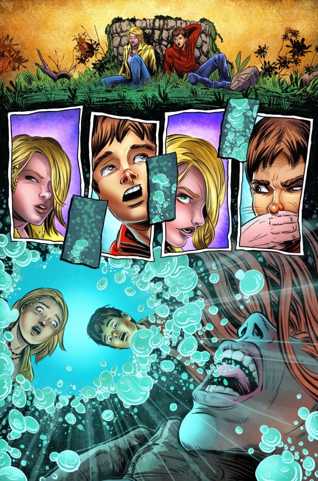 MarrkMulgrave's tweet image. Check out the cover and some interior pages from my upcoming comic book, THE WELL!
"Two siblings find a well in the woods near their new house; reflected upon the water's surface is a series of murders—including their own fathers!"