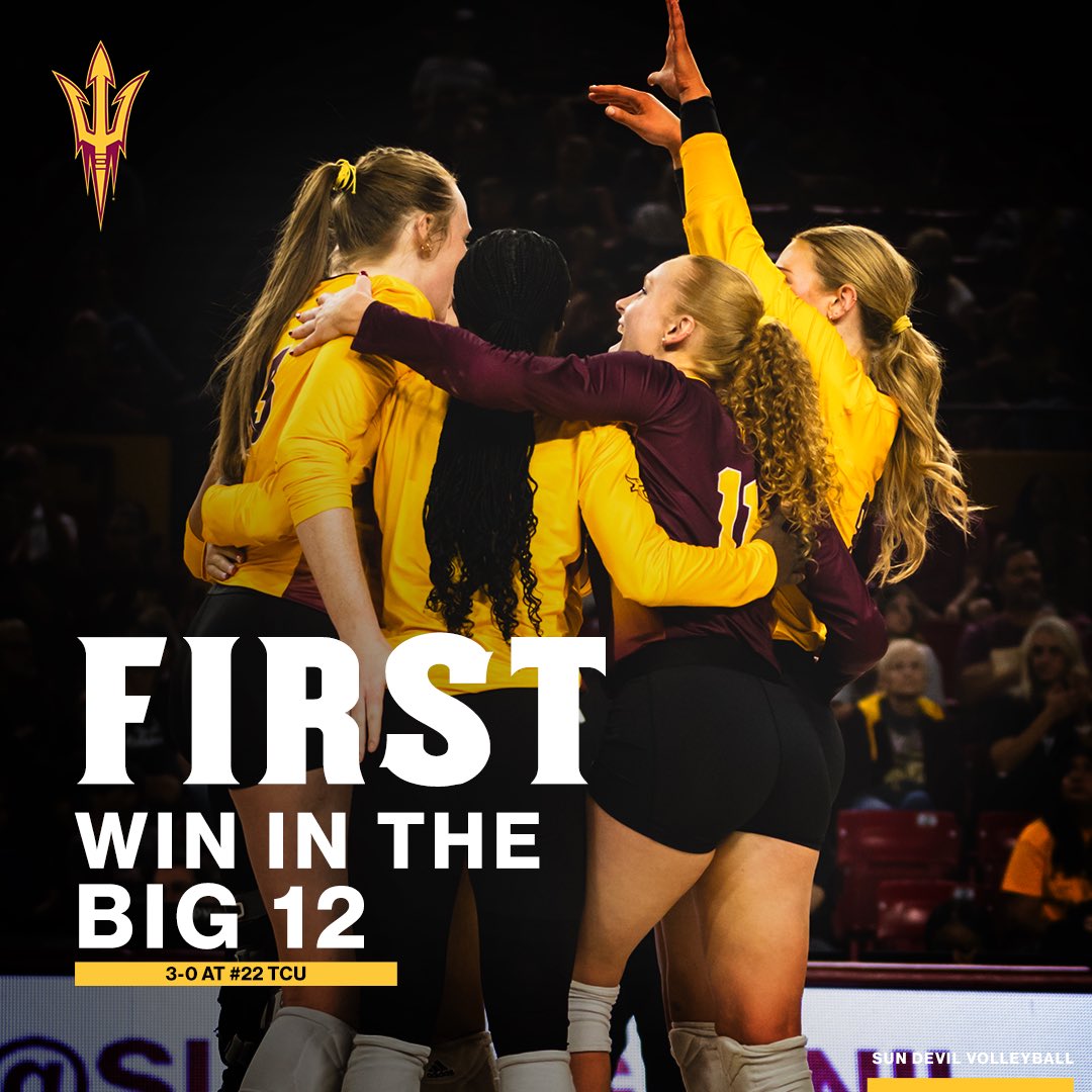 ARIZONA STATEment WIN ‼️

First win in the Big 12 ✅
First win over a ranked team ✅
5th sweep in a row ✅

#ForksUp /// #O2V