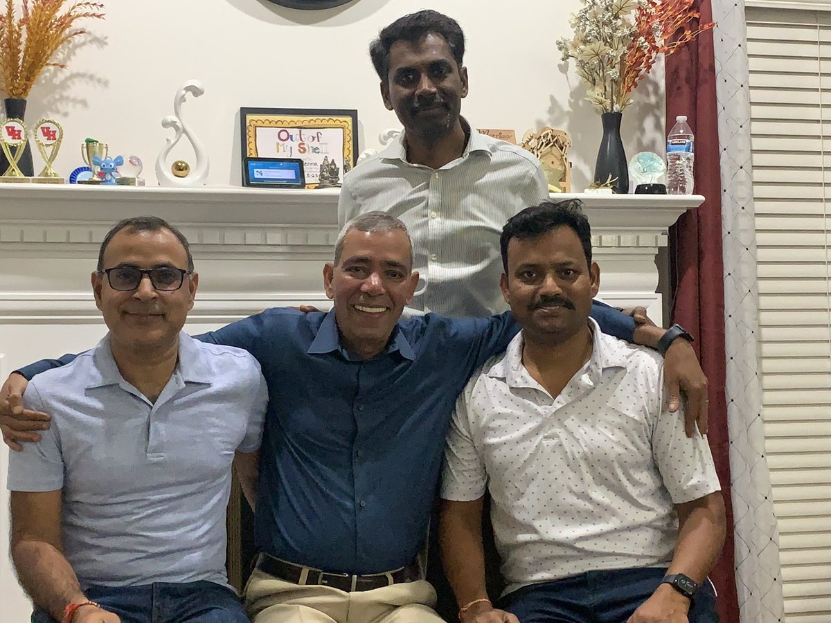 Suresh verma Lab (@verma_sureshk) on Twitter photo It was a wonderful to host my mentor, Dr. Raj Kishore, at my home for dinner, along with close friends Prasanna and Hind, during his visit to UAB. We had an engaging conversation on a variety of topics, making the evening truly memorable. <a href="/prasannalab/">Prasanna Krishnamurthy</a> <a href="/kishraj2020/">Raj Kishore</a> It was a wonderful to host my mentor, Dr. Raj Kishore, at my home for dinner, along with close friends Prasanna and Hind, during his visit to UAB. We had an engaging conversation on a variety of topics, making the evening truly memorable. <a href="/prasannalab/">Prasanna Krishnamurthy</a> <a href="/kishraj2020/">Raj Kishore</a>