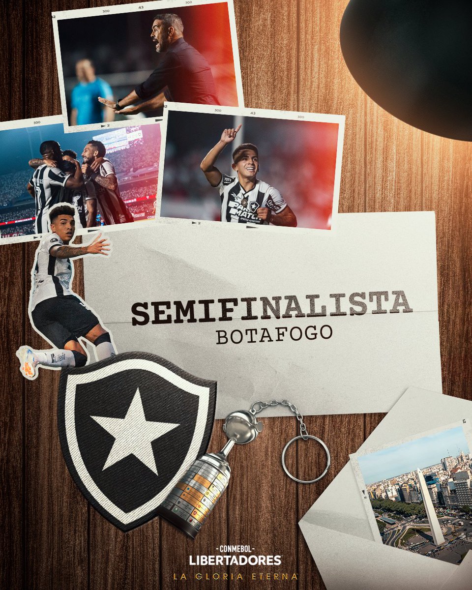PS_Sports_Sur's tweet photo. 🇧🇷 #Botafogo semifinalista de la #Libertadores.

🔥 Tras el 1 - 1 en el global de manera agónica, el equipo de Artur Jorge se quedó con los penales por 5 - 4 ante #SaoPaulo en el Morumbí.

🆚 Esperan por Peñarol o Flamengo. https://t.co/pdBfdrJw1h