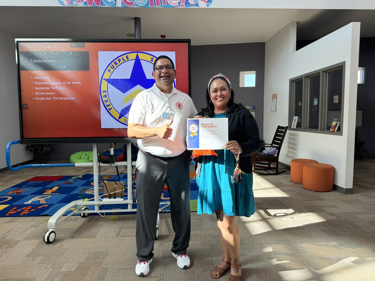 Jesus Mendez (@mridge_es) on Twitter photo Congratulations to our MRE Employee of the Month, Ms Romero!! She’s always positive & provides OWLSOME customer service!! 🧡🦉💜 #TeamSISD #ALLIN #ALLINforOURmission <a href="/MROMERO_MRES/">Monica Romero (De Santiago )</a> Congratulations to our MRE Employee of the Month, Ms Romero!! She’s always positive & provides OWLSOME customer service!! 🧡🦉💜 #TeamSISD #ALLIN #ALLINforOURmission <a href="/MROMERO_MRES/">Monica Romero (De Santiago )</a>