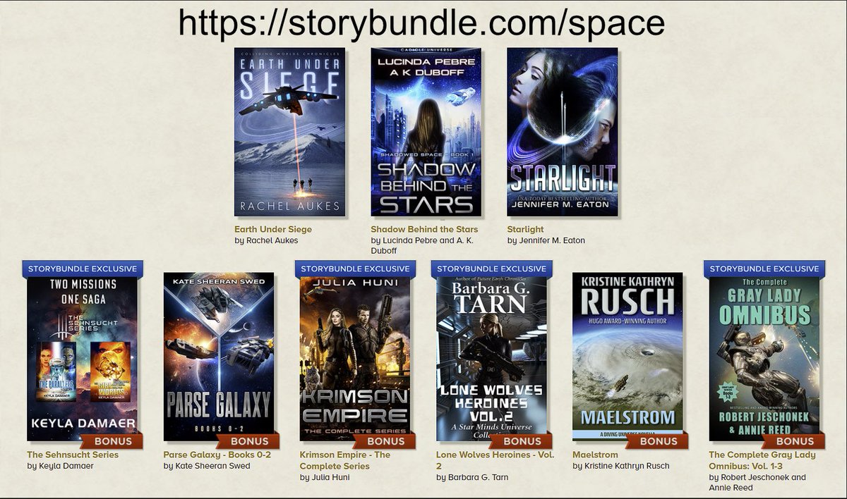 There's still one more day to grab your Space Opera Sisterhood Bundle. 9 Fabulous books (Including a few exclusive collections) all for a great price, and you can send some of purchase price to the AbleGamers charity! storybundle.com/space