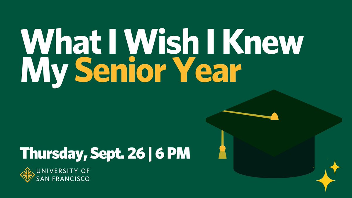 Hey, Seniors!!! 🎓🎓🎓 Join us for “What I Wish I Knew My Senior Year” and get the inside scoop and tips from recent grads!