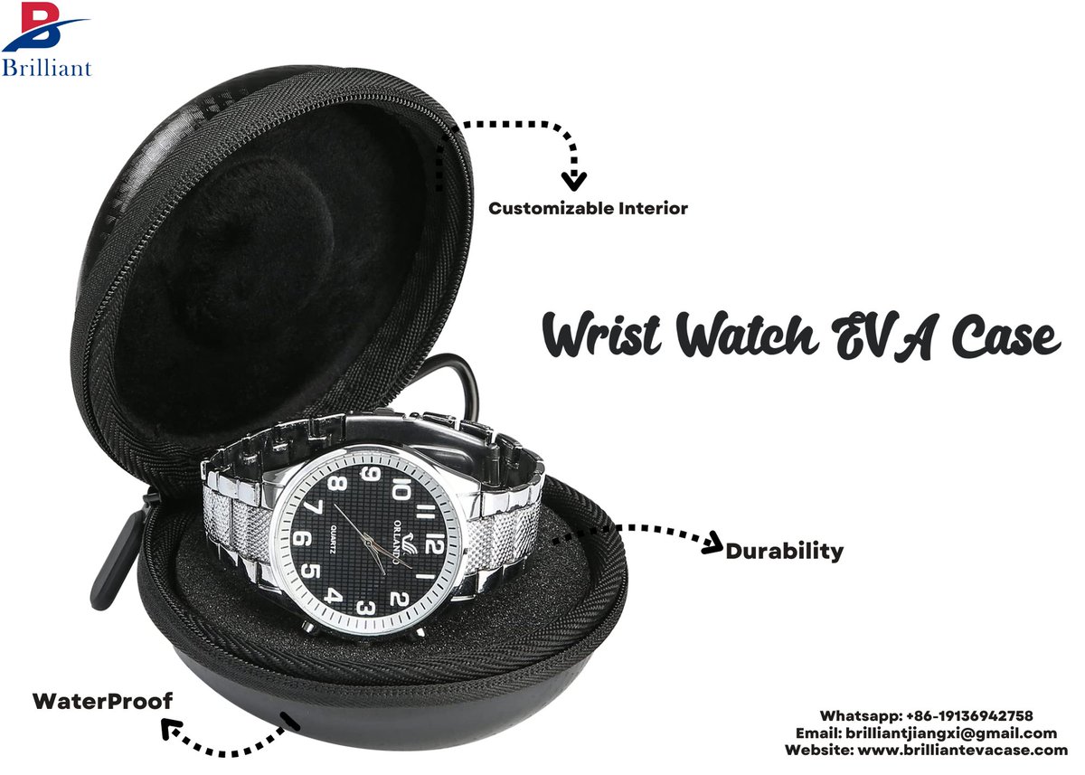 BJiangxi's tweet image. Wrist Watch EVA Case by Jiangxi Brilliant Technology Co., Ltd.
Customizable Interior
Compact &amp;amp; Lightweight
Zipper Closure
Modern Design
Durability
#WristWatchCase #EVACase #WatchProtection #JiangxiBrilliant #CustomWatchCase #TravelEssentials #LuxuryWatchStorage #WatchCollectors