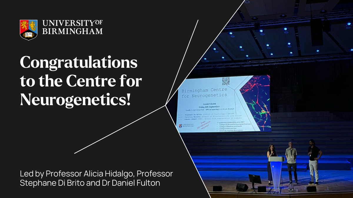 neurofly2024's tweet image. Thanks to those of you who attended the launch of the Birmingham Centre for Neurogenetics - a new exciting initiative at the University of Birmingham. Please get in touch if you would like to join us, at any stage of your career!