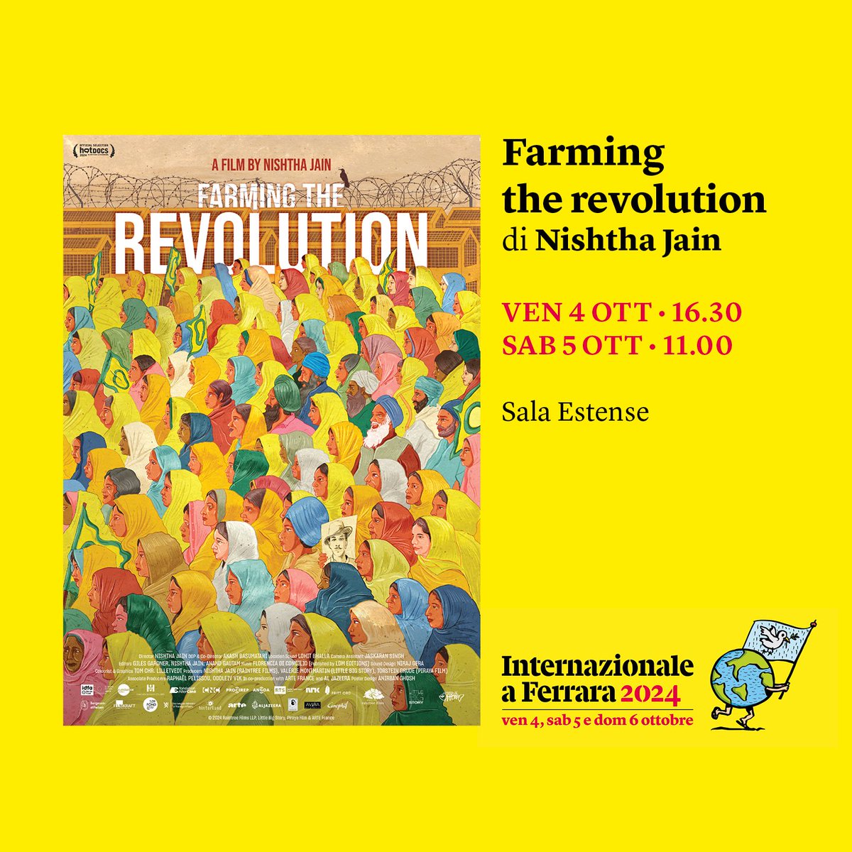 A Ferrara sarà presentato in anteprima italiana Farming the revolution, un documentario sulle proteste dei contadini indiani contro le leggi approvate nel 2020 dal governo del primo ministro Narenda Modi. Acquista i biglietti in prevendita: intern.az/1KiP