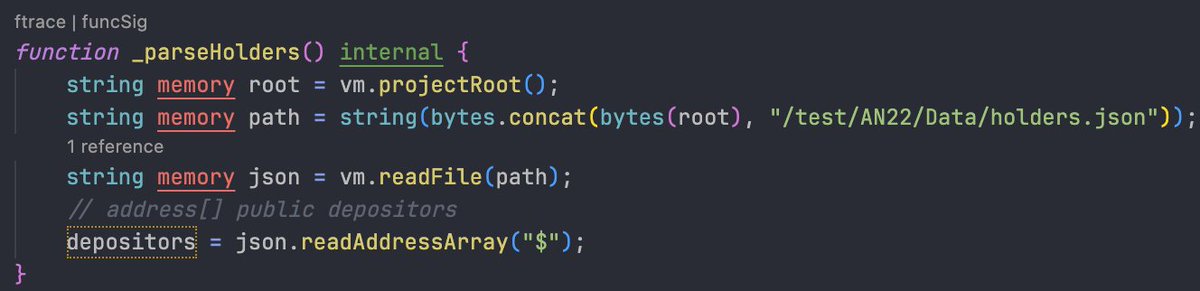 One way to speed up PoC is to load data from external sources instead of from the chain

Here’s an example

btw don't forget to allow Foundry to read it in foundry.toml
book.getfoundry.sh/cheatcodes/par…