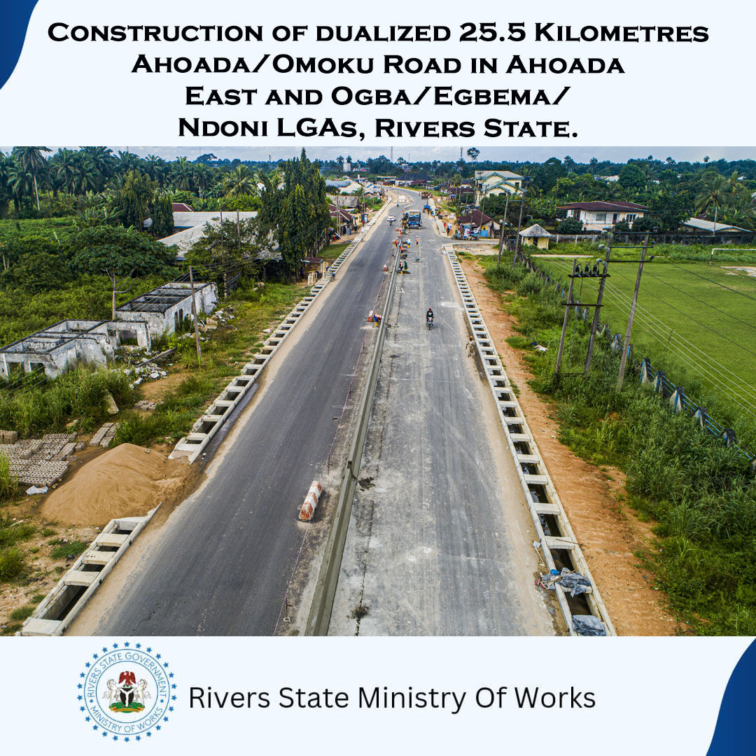 dykamadi's tweet image. WORK-IN-PROGRESS 

Ongoing Construction of dualized 25.5 Kilometres Ahoada/Omoku Road in Ahoada East and Ogba/Egbema/Ndoni LGAs, Rivers State.

26/09/2024

#MoW
#BuiltToLast
#RiversFirst
