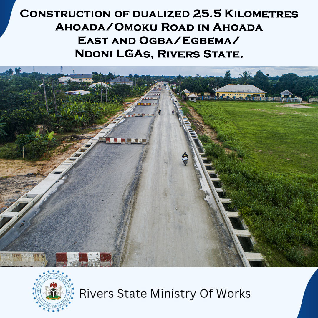 dykamadi's tweet image. WORK-IN-PROGRESS 

Ongoing Construction of dualized 25.5 Kilometres Ahoada/Omoku Road in Ahoada East and Ogba/Egbema/Ndoni LGAs, Rivers State.

26/09/2024

#MoW
#BuiltToLast
#RiversFirst