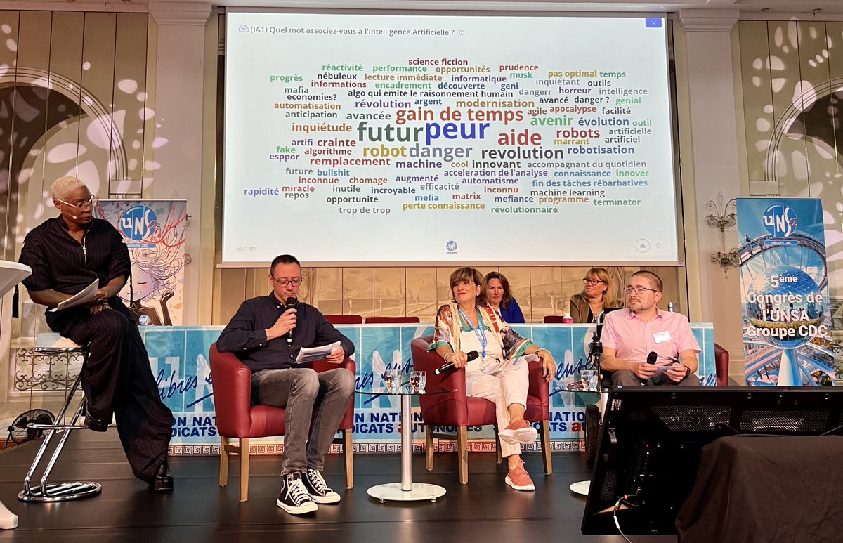 lucfarre's tweet image. Plaisir de participer au 5ème Congrès de l’ #UNSA groupe Caisse des Dépôts CDC @CdcUnsa @CdcUnsa avec une table ronde autour de #IA Merci à Salomé Vaillant, Secrétaire Générale pour l’accueil ⁦@RBrishoualUNSA⁩ ⁦@UnsaFP⁩