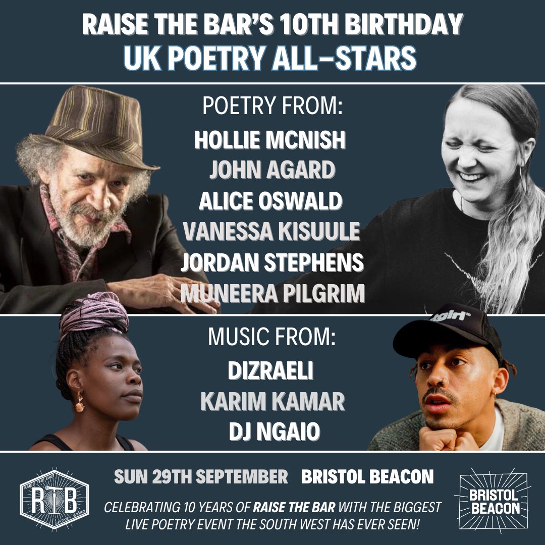 Apples and Snakes (@applesandsnakes) on Twitter photo Wishing <a href="/rtbspokenword/">Raise the Bar</a> a very happy 10 year celebration… 🎂
And I mean just look at that line up for their birthday bash! 🤩 🤩 🤩
Bristol poetry peeps, you know what to do 👉 bit.ly/3XEohOS Wishing <a href="/rtbspokenword/">Raise the Bar</a> a very happy 10 year celebration… 🎂
And I mean just look at that line up for their birthday bash! 🤩 🤩 🤩
Bristol poetry peeps, you know what to do 👉 bit.ly/3XEohOS