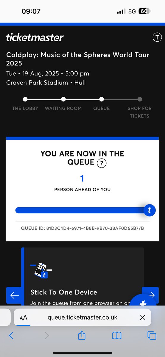 tomricho23's tweet photo. @TicketmasterUK strikes again for Coldplay presale … absolute joke !! https://t.co/LVcA1YoTvT