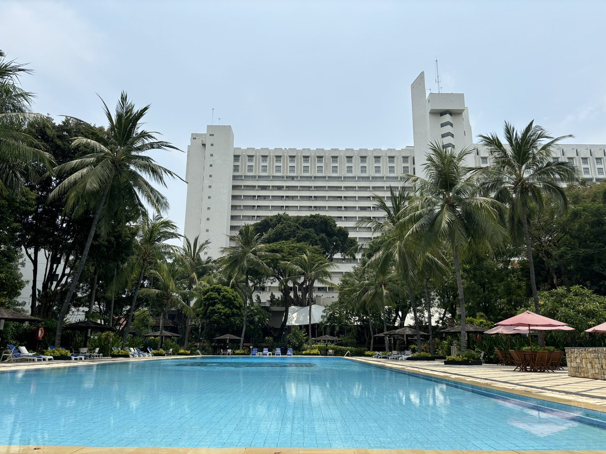 My last days in Jakarta 🇮🇩 Dinner and lunch with friends and enjoying the pool at my hotel ☀️🤩 Ready to go back now! Thank you all for the awesome company ♥️ See you next year 🤞🏼✈️