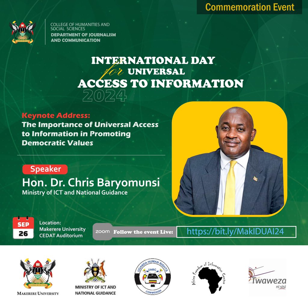 Join us today in the celebration of Access to Information day. Its a fundamental right, enjoy it.