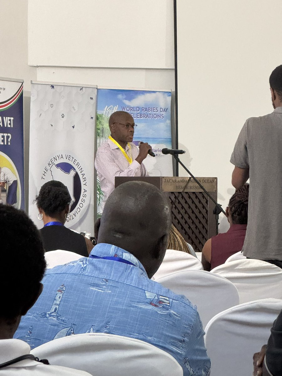 Dr. Allan Azegele, Acting Director of Veterinary Services, emphasized government policies on disease prevention in his remarks, reaffirming support for #EndRabies and the #OneHealth approach. <a href="/KenyaMedics_KMA/">Kenya Medical Association</a>