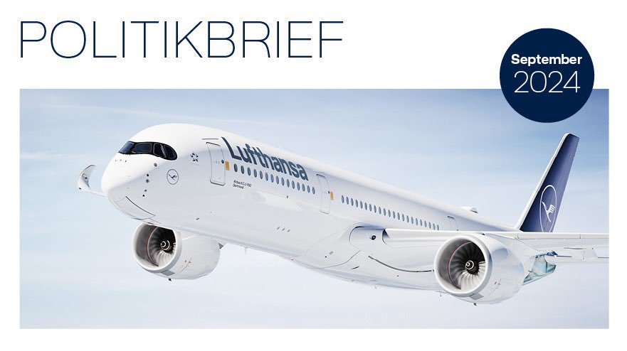 lufthansaNews's tweet photo. Luftverkehrspolitik: DE und EU müssen handeln – der neue #Politikbrief erklärt, warum der #SAF-Hochlauf mehr als Quoten braucht &amp; wie Standortkosten die deutsche Konnektivität gefährden. Der #Draghi-Report zeigt: Luftverkehr braucht fairen Wettbewerb: https://t.co/xywxk9kzjI https://t.co/34TpowWq9g