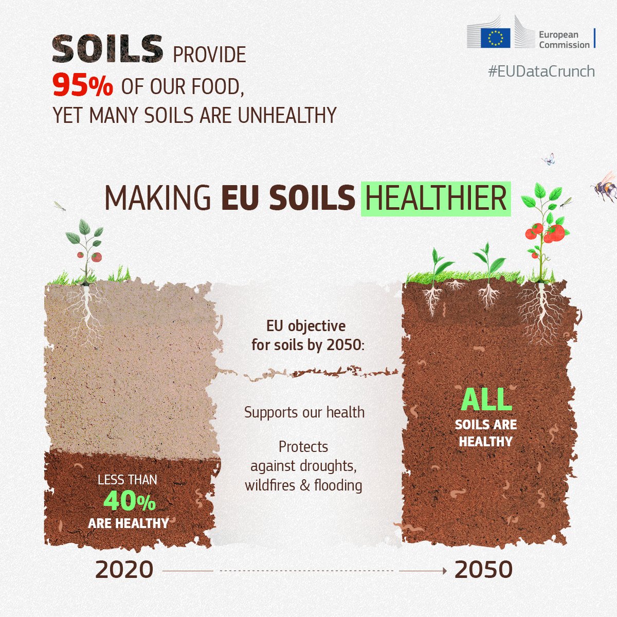 EU_ENV's tweet image. Happy #WorldEnvironmentalHealthDay 💚

Healthy soils = healthy humans

Children often playing on healthy forest soils have stronger immune systems 💪🩺

Penicillin stems from a 🌱 soil fungus, and soil bacteria have been used to develop new antibiotics 👉 europa.eu/!BFpxGK