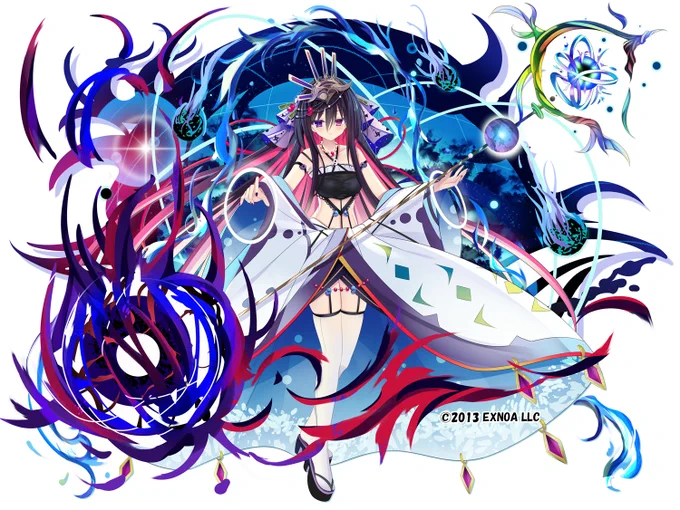 DMMGAMES様『千年戦争アイギス』で、「煌星の亜神 天墜神星」を描かせて頂きました～アマツちゃん可愛かったですねーイベントが終わって皆様のお手元に届いたかと思いますので、是非編成に入れて遊んでみてください#千年戦争アイギス 