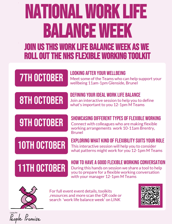 NBT Staff Experience (@nbtstaffexp) on Twitter photo 1 week to go! Save the date, work life balance week 7th October. Join us 7th October 11-1pm Glenside Meeting room, Level 3 to find out more about looking after your wellbeing #NBTCares <a href="/NorthBristolNHS/">North Bristol NHS Trust</a> <a href="/MariaKaneNHS/">Maria Kane</a> <a href="/PandTNBT/">People Team at NBT</a> <a href="/atdllewellyn/">David Llewellyn</a> <a href="/sphams/">Steve Hams</a> <a href="/IngridMBarker/">Ingrid Barker</a> 1 week to go! Save the date, work life balance week 7th October. Join us 7th October 11-1pm Glenside Meeting room, Level 3 to find out more about looking after your wellbeing #NBTCares <a href="/NorthBristolNHS/">North Bristol NHS Trust</a> <a href="/MariaKaneNHS/">Maria Kane</a> <a href="/PandTNBT/">People Team at NBT</a> <a href="/atdllewellyn/">David Llewellyn</a> <a href="/sphams/">Steve Hams</a> <a href="/IngridMBarker/">Ingrid Barker</a>