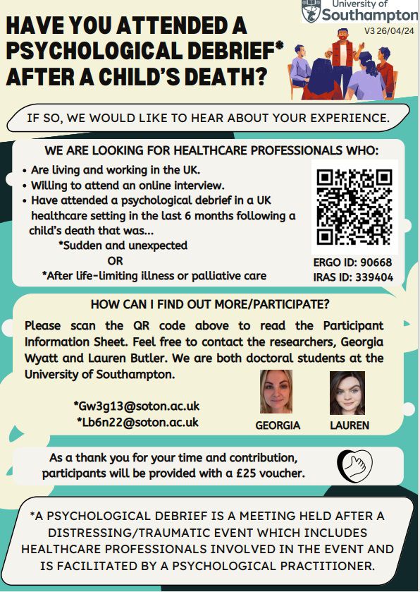 Amy Savage (@dramysavage) on Twitter photo We're interested in healthcare professionals' experiences of attending debriefs facilitated by psychological practitioners. Please get involved and share with your networks <a href="/UHSFT/">University Hospital Southampton 💙</a> <a href="/UKDCP/">Division of Clinical Psychology</a> <a href="/pier_network/">PIER Network</a> <a href="/thePPN_uk/">PPN-UK</a> <a href="/SotonChildHosp/">Southampton Children's Hospital</a> We're interested in healthcare professionals' experiences of attending debriefs facilitated by psychological practitioners. Please get involved and share with your networks <a href="/UHSFT/">University Hospital Southampton 💙</a> <a href="/UKDCP/">Division of Clinical Psychology</a> <a href="/pier_network/">PIER Network</a> <a href="/thePPN_uk/">PPN-UK</a> <a href="/SotonChildHosp/">Southampton Children's Hospital</a>