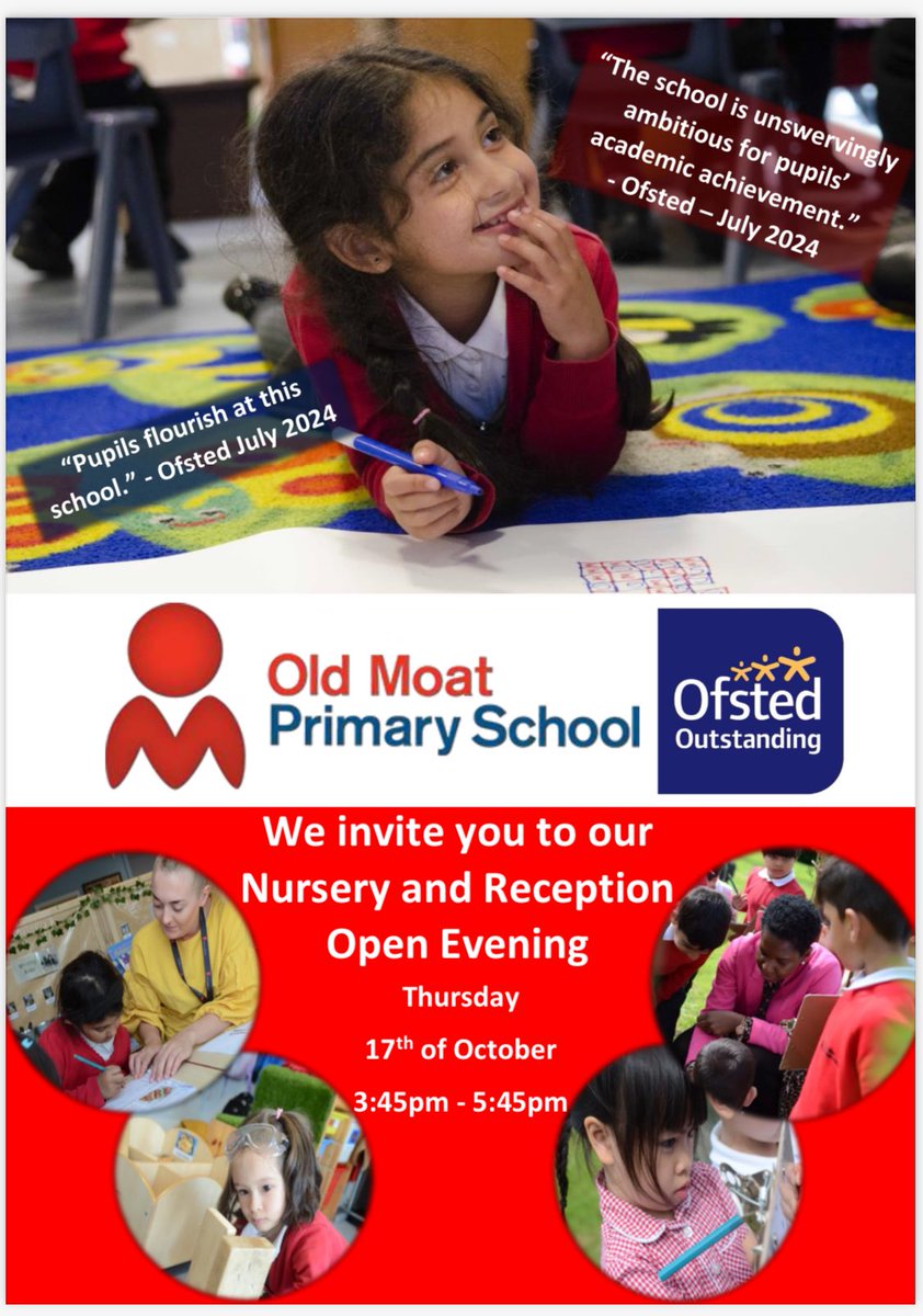 Do you have a child ready to start in Nursery or Reception? Come along to our open evening and see what our Outstanding offer looks like!