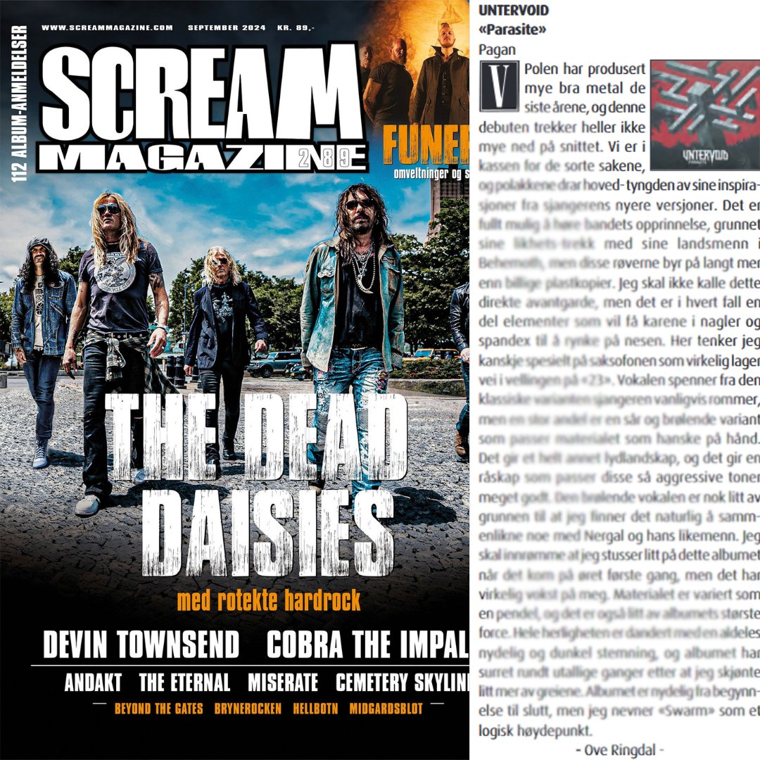 PaganRecords's tweet photo. Thank you Ove & Scream Magazine for the Untervoid review 👊
If you're in Norway, get your copy now!
#screammag #untervoid #blackmetal #deathmetal #metal #paganrecords https://t.co/aoCFzwCdsS