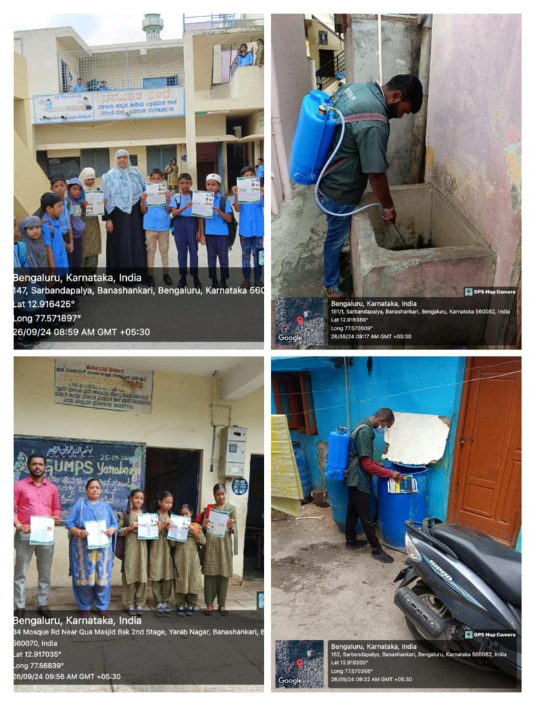 mohpnnbbmp's tweet photo. Date: 26/09/2024 ವಾರ್ಡ್ ಸಂಖ್ಯೆ 180 ಯಾರಾಬ್ ನಗರ ದ ಸರಕಾರಿ ಪ್ರಾಥಮಿಕ ಶಾಲೆಯಲ್ಲಿ ಡೆಂಗ್ಯೂ ಬಗ್ಗೆ ಅರಿವು ಮೂಡಿಸುವ ಕಾರ್ಯ ಮಾಡಲಾಯಿತು.

MOH 
ಪದ್ಮನಾಭನಗರ, South Zone 
@BBMPAdmn @Bbmpcares @BBMPCOMM @BBMPSplHealth @DHFWKA @ZCBBMPSOUTH @RAshokaBJP https://t.co/A8QbPPsAs1