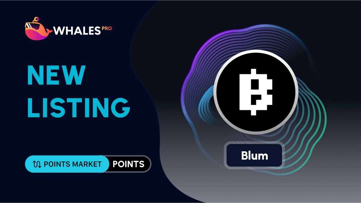 WhalesMarket's tweet image. Points Market Listings: @blumcrypto
Trade your points now on Whales Market: pro.whales.market/points/Ton/Blum
With Mini-App version available: t.me/Whalesmarket_t…