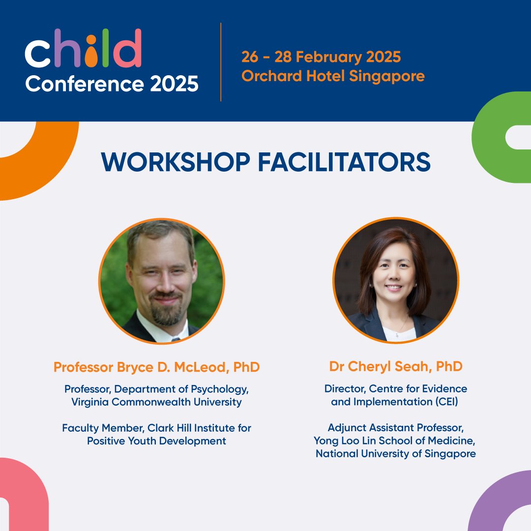 EARLY BIRD REGISTRATION IS NOW OPEN!

Conference Pass (27 &amp; 28 Feb 2025): S$650
Workshop Pass (26 Feb 2025): S$500
Bundle Pass (Conference + 2 workshops): S$1,200
Grab your tickets at childconference.com before they sell out!