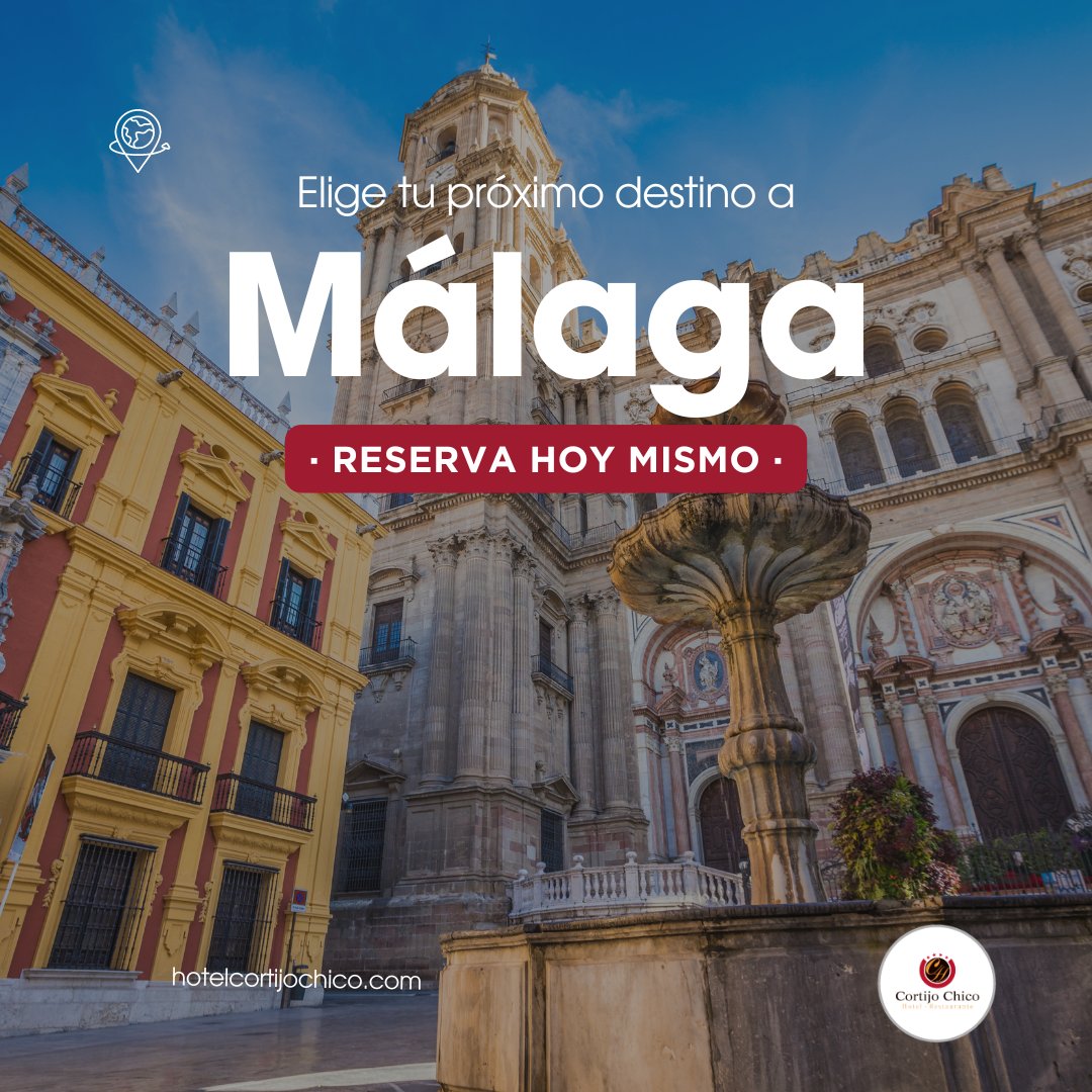 HCortijoChico's tweet photo. Descubre Málaga, donde cada rincón esconde una historia y cada calle te invita a explorar. 🌞 Desde sus impresionantes monumentos hasta sus vibrantes playas, esta ciudad lo tiene todo. Haz de Hotel Cortijo Chico tu hogar mientras te sumerges en la magia del turismo en Málaga. 🌍 https://t.co/xNLeJ3se3H