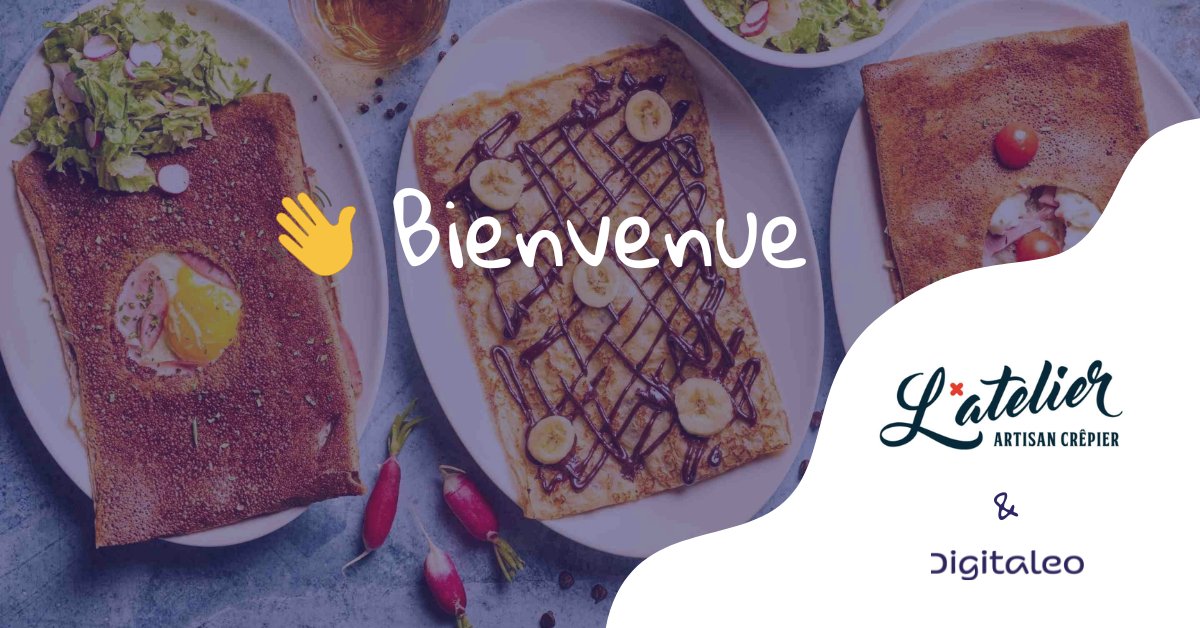 #Bienvenue | Cela fait 6 mois que l’Atelier - Artisan Crêpier utilise Digitaleo ! 🥞

Grâce à notre plateforme, leurs 12 restaurants optimisent leur présence en ligne, animent leurs #réseauxsociaux, gèrent leurs #avis clients et renforcent leur image de marque !🥳
