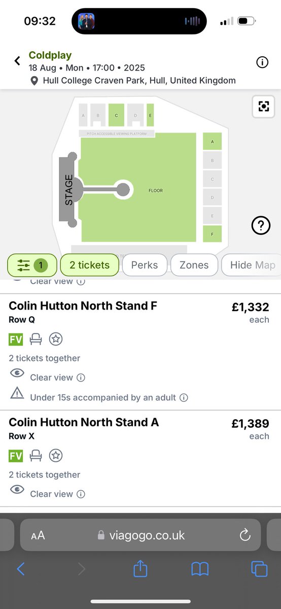 aimeex__'s tweet photo. This is a fucking joke! 30 minutes after the presale goes live &amp; already on resale websites for over 10x the price! @TicketmasterUK SORT THIS OUT! #Coldplay2025 https://t.co/ojsCEFMewX