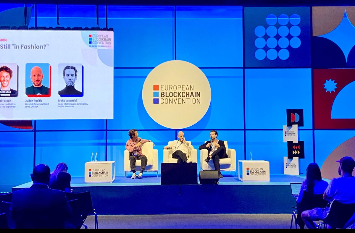 GM with <a href="/TheBigWhale_/">The Big Whale 🐳</a> &amp; <a href="/OVioHQ/">Outlier Ventures</a> <a href="/blakebeyond/">Blake Lezenski🙏</a> at <a href="/EBlockchainCon/">European Blockchain Convention</a> #EBC10
