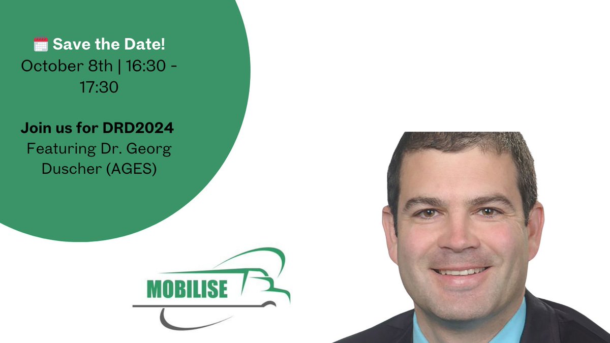 Join us at #DRD2024 to hear our #MOBILISEproject partner Dr. Georg Duscher from <a href="/ages/">ages</a> discuss the intersection of public health &amp; disaster management in Panel 4 on October 8 at 16:30.
We hope to see you there! 🙌
#OneHealth #pandemicpreparedness