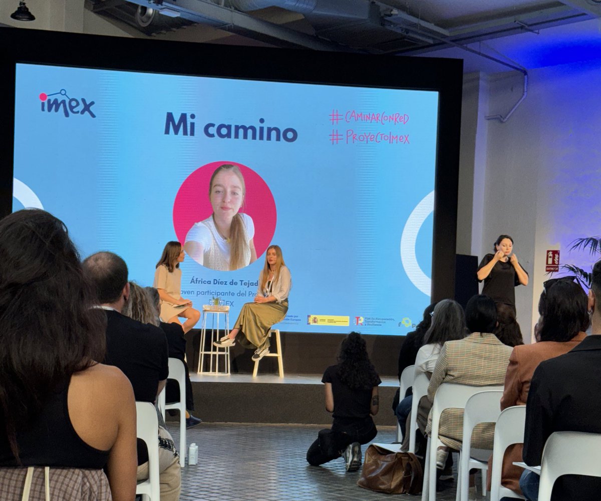 ongpaideia's tweet image. “Nunca ha juzgado mi forma de proceder en las cosas. Mi referente de emancipación para mí es  una figura de apoyo” África Díez, joven participante del #ProyectoIMEX 

#CaminarConRed #porElDerechoAserAdultas #PresentaciónResultadosMadrid