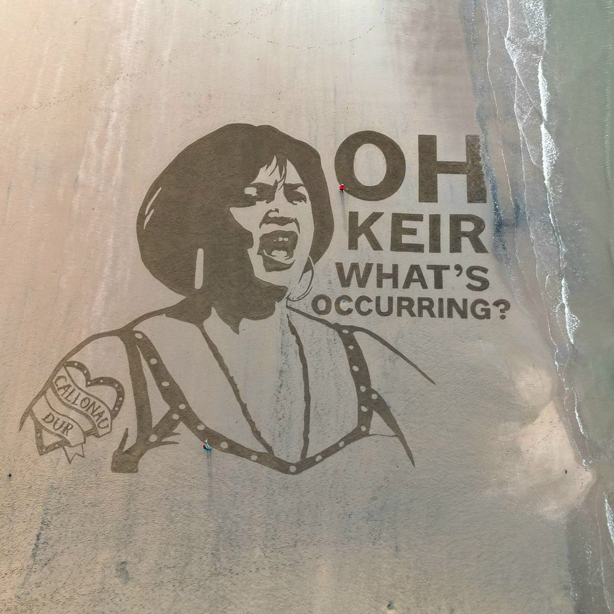 OH KEIR WHAT'S OCCURING?

A 50m image of Nessa from Gavin and Stacey in the sand. 

A message to #KierStarmer from <a href="/GreenpeaceUK/">Greenpeace UK</a>