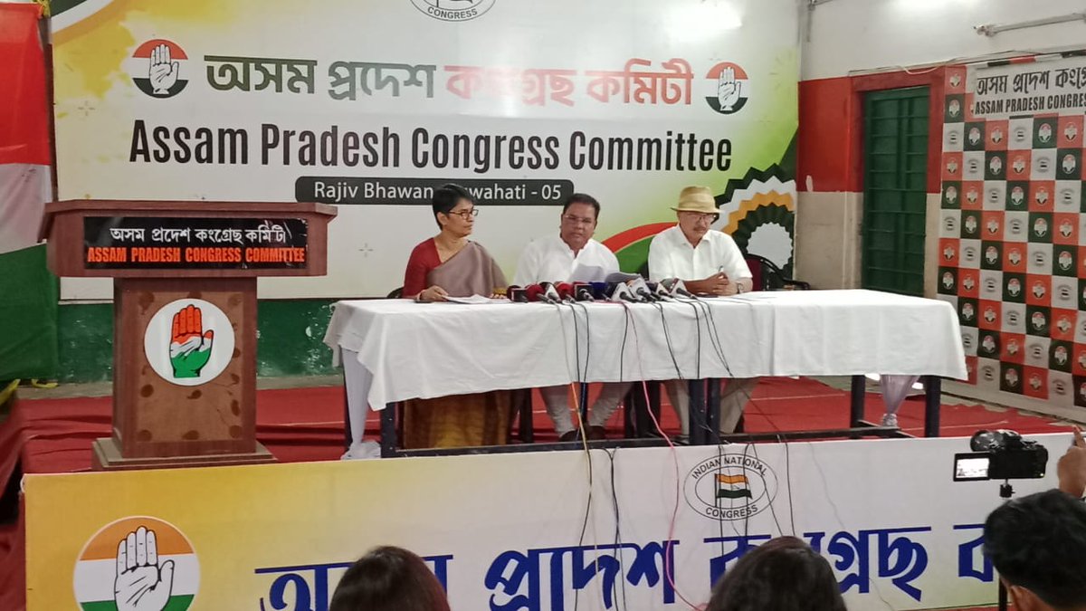 ripunbora's tweet photo. Addressed a Press Conference at @INCAssam HQ regarding PM @narendramodi's world record breaking foreign visits and presented facts &amp; figures before the media that instead of benefiting the people of our country, these visits only benefited PM's close friend @gautam_adani. https://t.co/BuG1kv6l5Q
