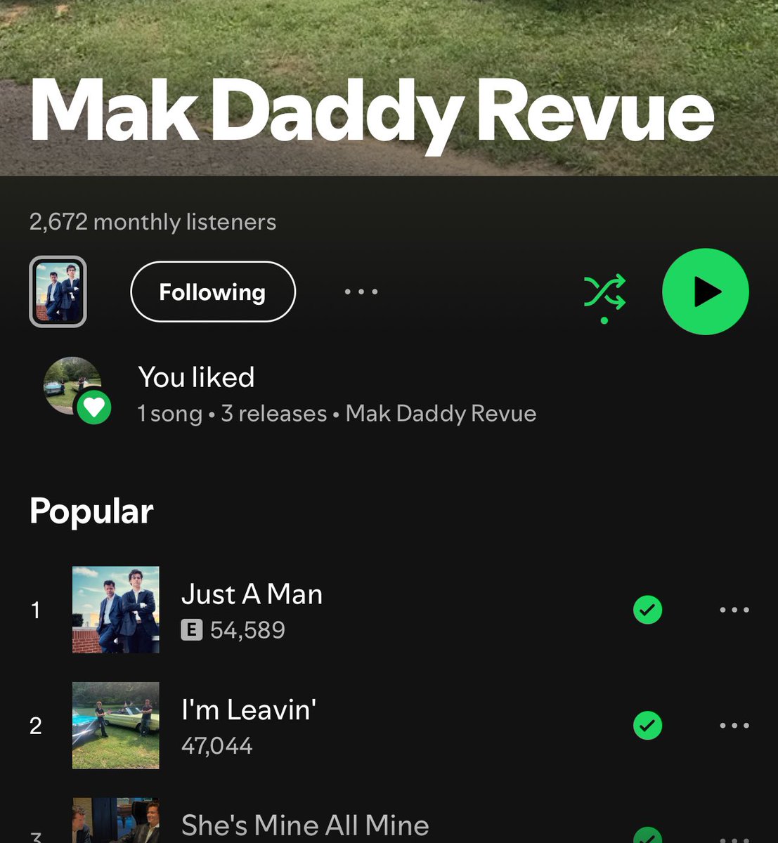 MakDaddyRevue's tweet photo. We just realized that Just a Man surpassed 50,000 streams. Humbled and grateful for your support of this indie band. https://t.co/TrNFpeGLxz