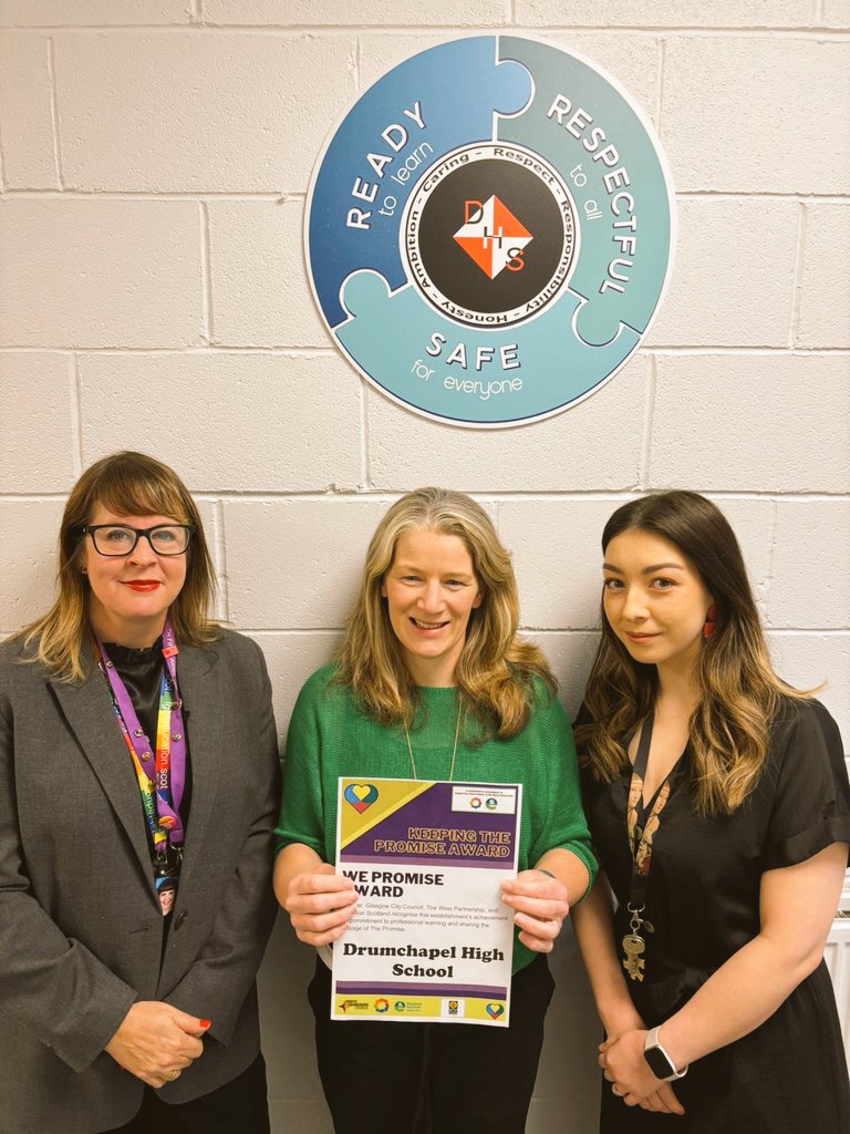 Celebrating Keeping the Promise Award! Proud of all staff involved!