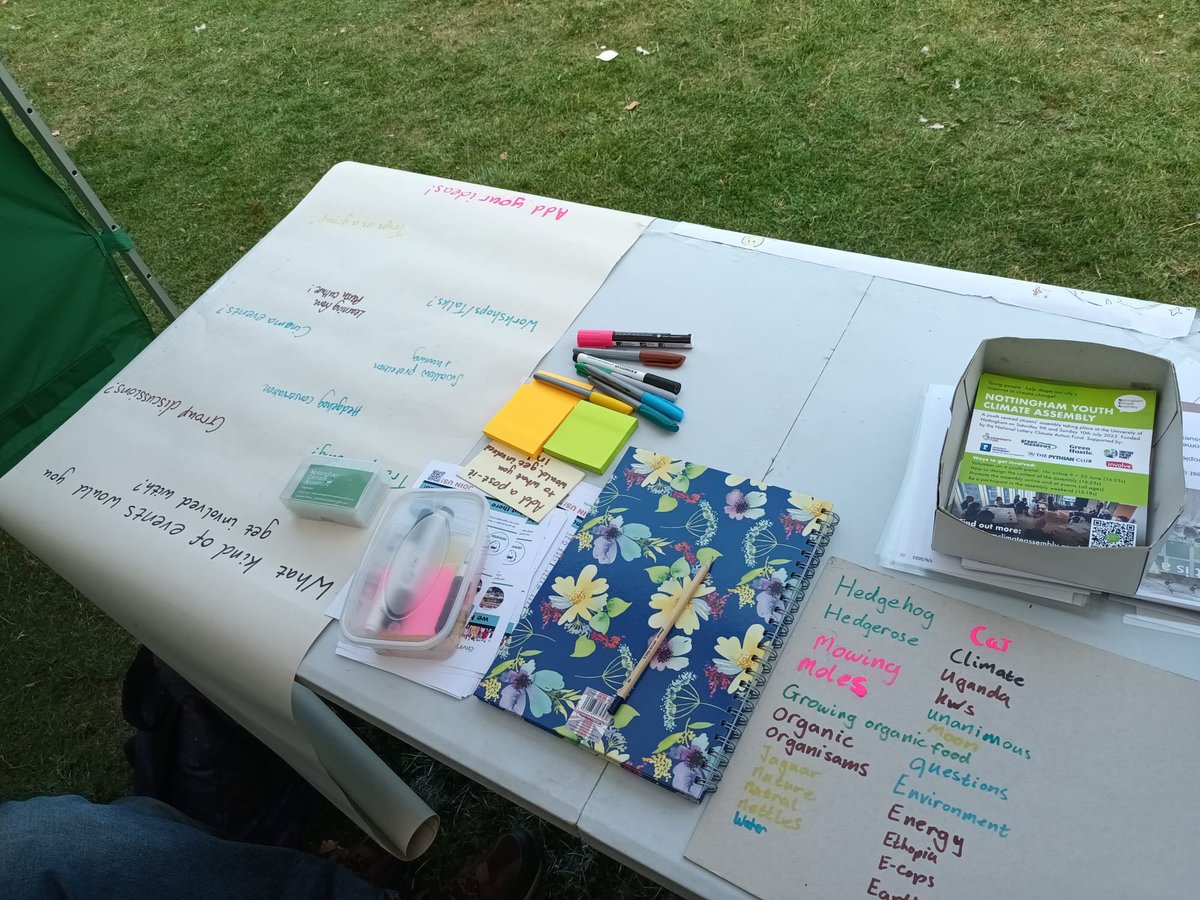 #NCA youth panel at #Broxtowe Green Festival in Eastwood at the weekend talking A-Z of climate action and future events. 
13-25s can get involved! Next in person youth panel event <a href="/MammothCinemaUK/">Mammoth - A Climate Action Cinema</a> 8th Oct 7pm. Email canottseducation@outlook.com to find out more.