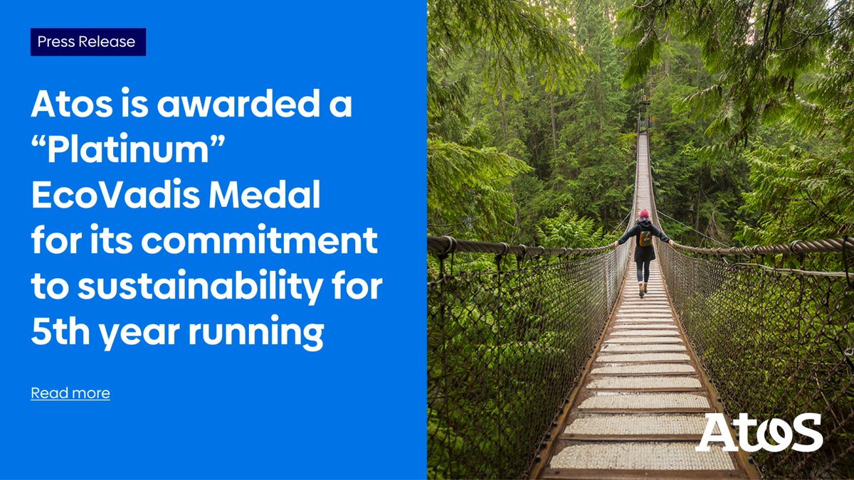 The Atos Group has done it again! 🏆🌍

We have been awarded the prestigious EcoVadis Platinum Award for the fifth consecutive year, recognizing our commitment to Corporate Social Responsibility (CSR).

Learn more from the press release ➡️ atos.net/en/2024/press-…

#sustainability