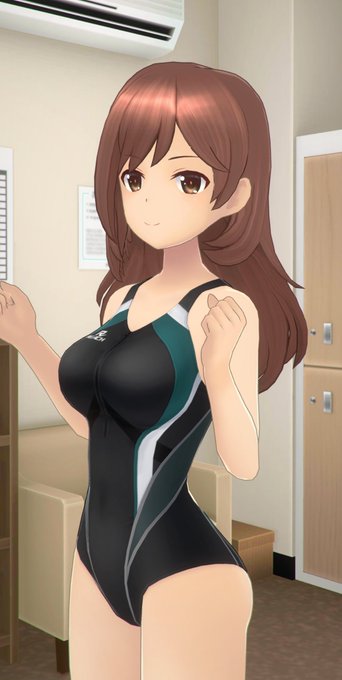 脱法でかちちJC競泳水着です 