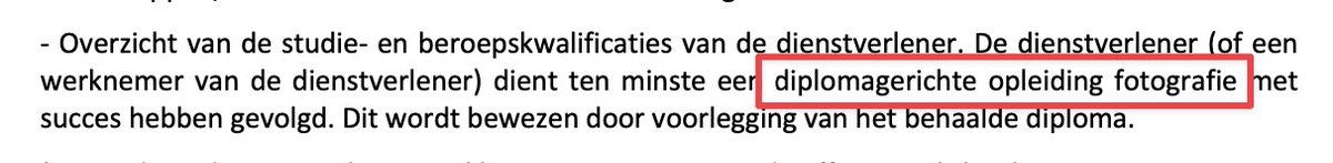 Is dat nog van deze tijd? Er zijn zovele professionele fotografen en ondernemingen die niet noodzakelijk een opleiding fotografie volgden om succesvol te ondernemen én kwaliteit op te leveren. #fotografie <a href="/PhotoBelgium/">Photo Belgium</a> <a href="/FODEconomie/">FOD Economie</a>
