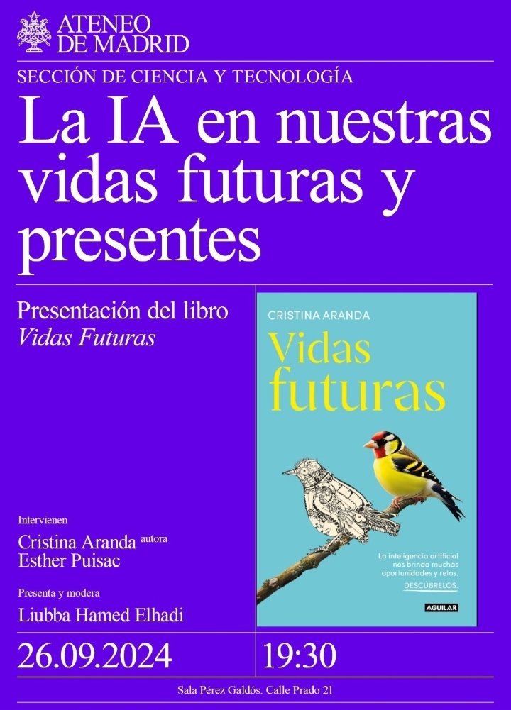 EstherPuisac's tweet photo. Hoy presentamos en sociedad al primer libr-hijo de @cris_aranda_. El lugar no podía ser mejor: el @ateneodemadrid. A las 19.30! https://t.co/WmiXTVwdRX