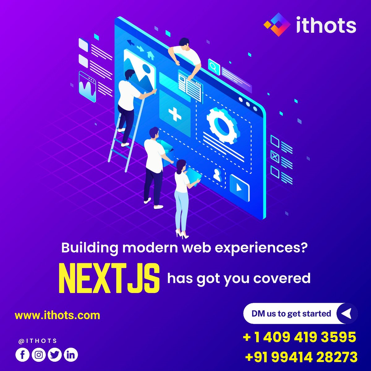 ithots's tweet photo. Building Modern Web Experiences ? NEXTJS has got you covered.

For More details : https://t.co/r8FuFcIsr5

Call now : +1409 419 3595 , +9193458 61542

#webdevelopment #webdevelopmentagency #webdevelopmentservices #webdevelopmentexpert #webdevelopmentcompany #webexperience https://t.co/fxCygDtqSi