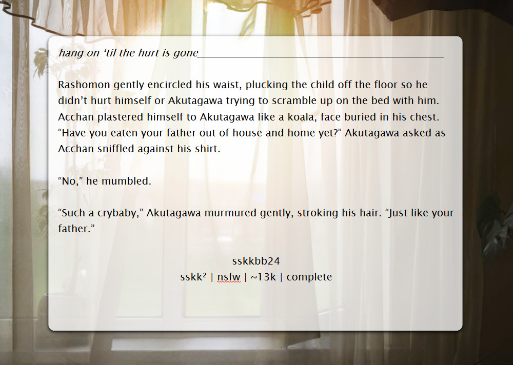 #sskkbb24 

archiveofourown.org/works/59220259