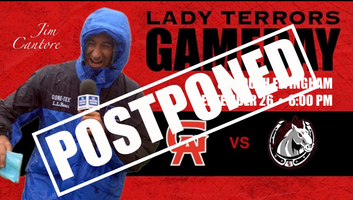 GALadyTerrorsSB's tweet photo. Today’s game at South Effingham has been postponed due to weather. The game has been tentatively moved to Tuesday. Everyone stay safe out there!
❤️🥎🤍
#ladyterrors #softball #hurricanehelene https://t.co/0pkDRbd93b
