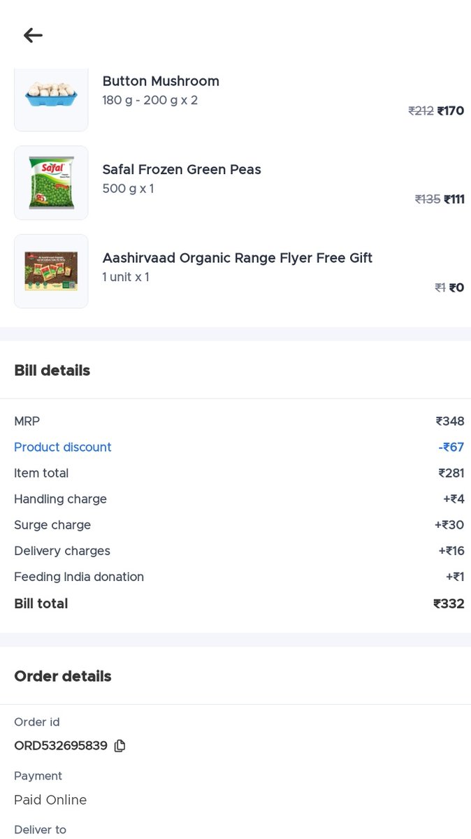 dlpkr10's tweet photo. 300 ki groceries order pe 51/- charge ????
Bullshitt. https://t.co/IY7GWHHesq