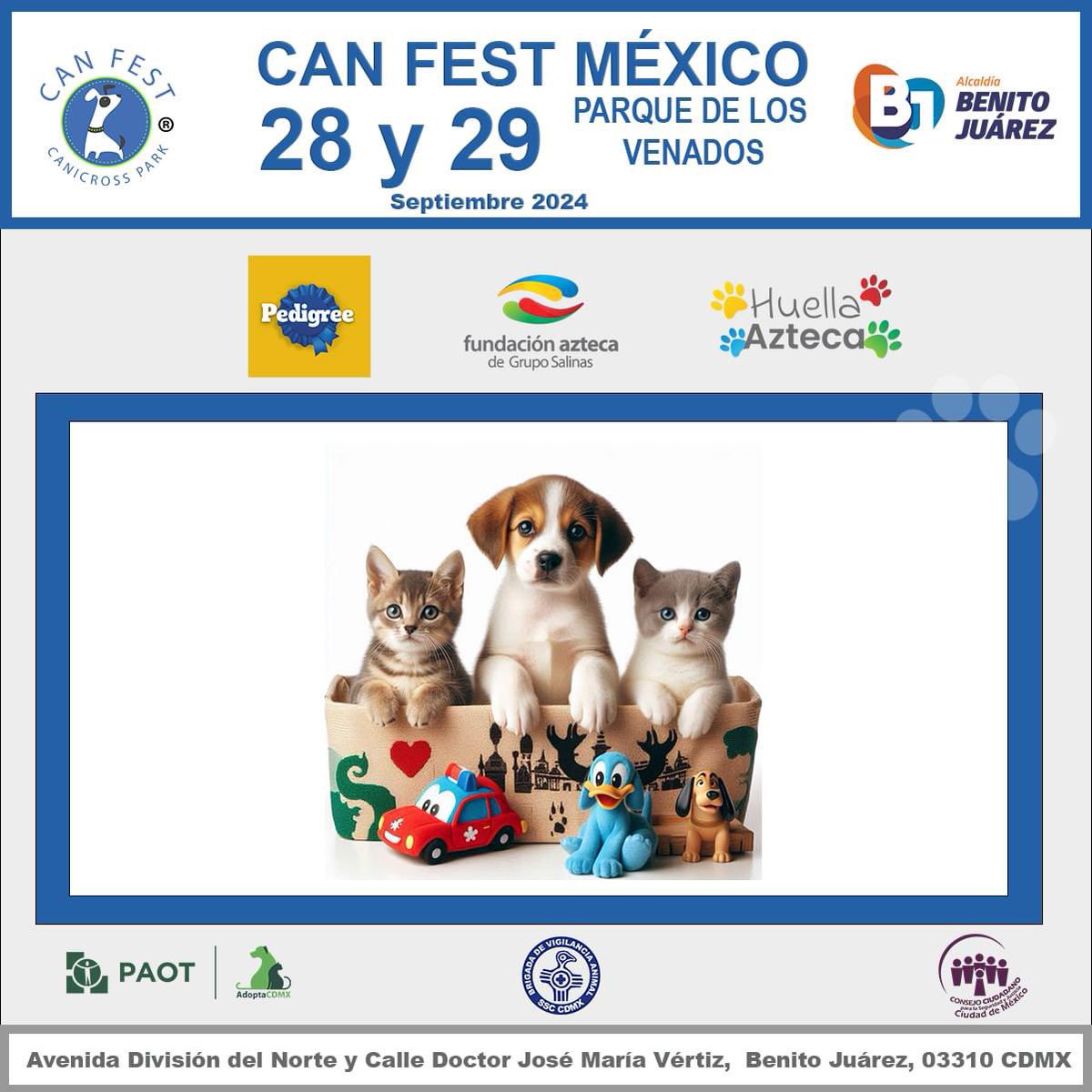 Miss Anty Mobarak (@antymob) on Twitter photo RT Ven con tu familia y 🐕 <a href="/ParqueVenados/">Parque de los Venados</a>
🗓️ 28 Y 29 de septiembre
⏰ 11:00 hrs.
SERVICIOS GRATUITOS:
🩺Valoraciones médicas preventivas.
💊 Esterilizaciones y vacunación antirrábica para 🐕 y 🐈 gratuitas.
🐾 Pasarela de adopción.
#AdoptaNoCompres c.c. <a href="/En_laDelValle/">En la Del Valle</a> RT Ven con tu familia y 🐕 <a href="/ParqueVenados/">Parque de los Venados</a>
🗓️ 28 Y 29 de septiembre
⏰ 11:00 hrs.
SERVICIOS GRATUITOS:
🩺Valoraciones médicas preventivas.
💊 Esterilizaciones y vacunación antirrábica para 🐕 y 🐈 gratuitas.
🐾 Pasarela de adopción.
#AdoptaNoCompres c.c. <a href="/En_laDelValle/">En la Del Valle</a>